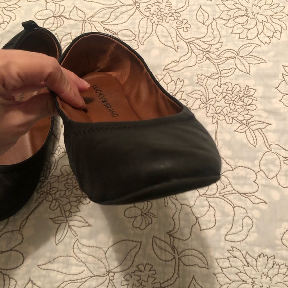 Lucky Brand Black Leather Flats - Picture 5 of 7